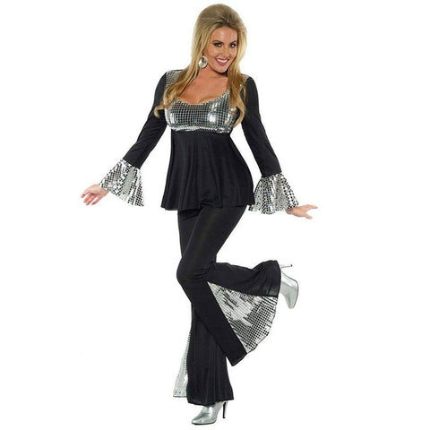 Halloween Express Women's 70s Bell Bottom Pants Costume - One Size Fits  Most 