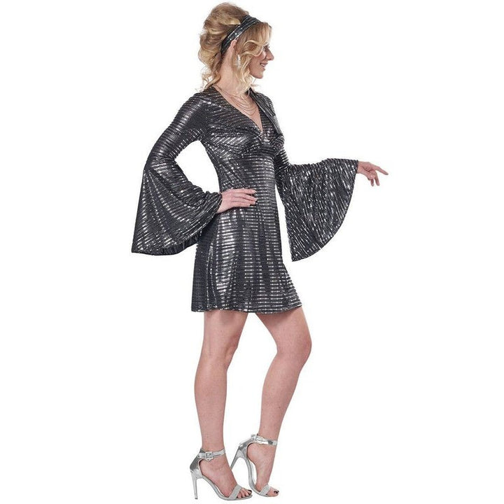 Disco Dance Queen Silver 1970's Costume - Jokers Costume Mega Store