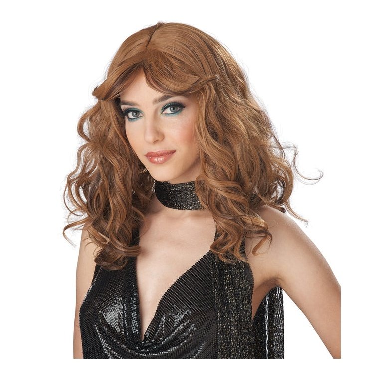 Disco Nights Wig Brunette - Jokers Costume Mega Store