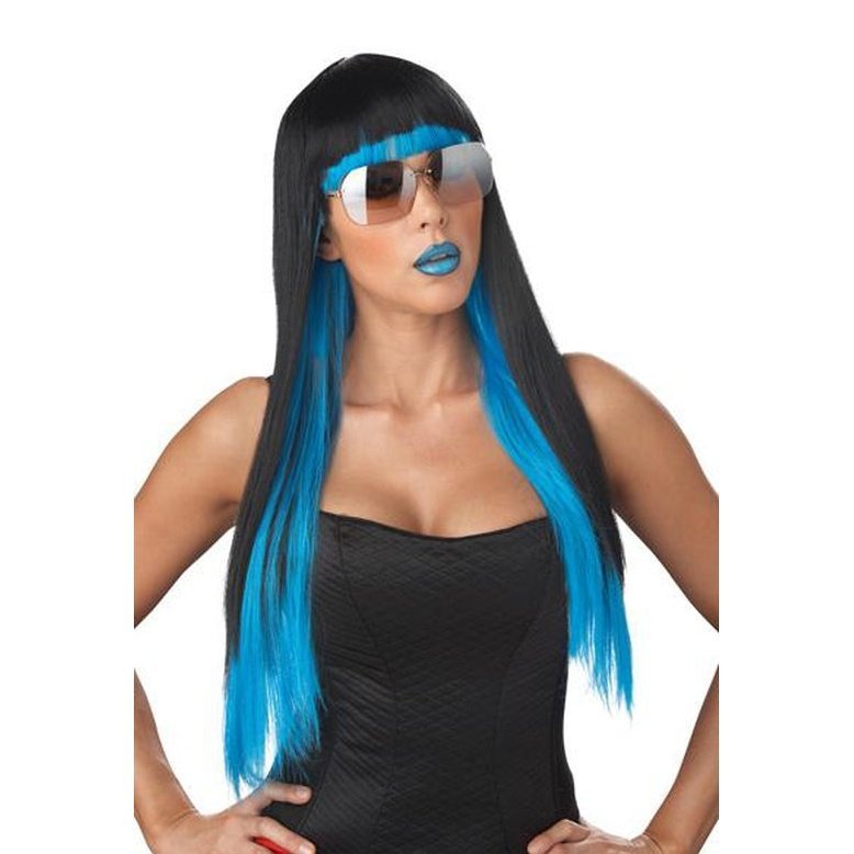 Diva Glam Wig Blue/Black - Jokers Costume Mega Store