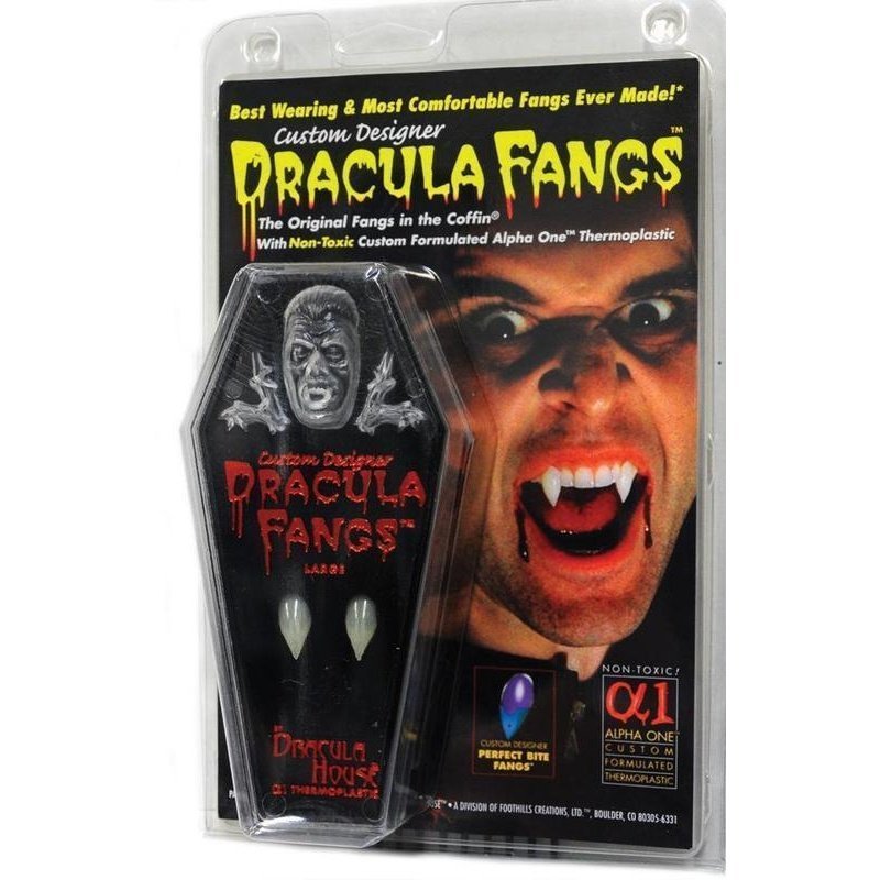 Dracula Fangs Lg Clam Shell - Jokers Costume Mega Store