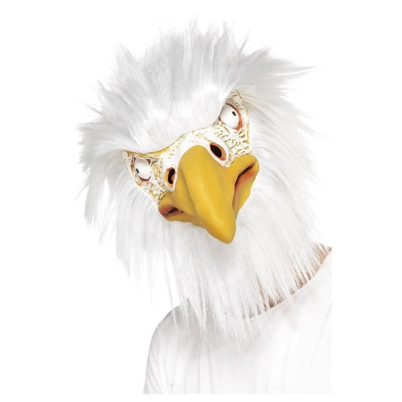 Eagle Mask, Full Overhead, White - Jokers Costume Mega Store