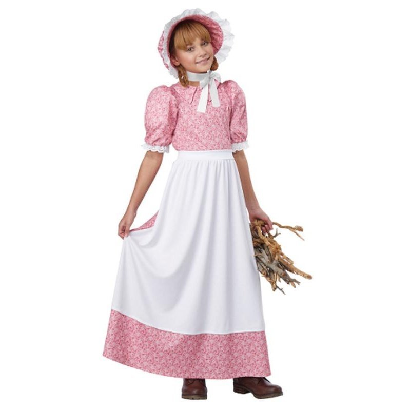 Early American Girl Costume - Dress, Apron & Bonnet | Jokers Costume Mega Store Early American Girl Costume - Dress, Apron & Bonnet | Jokers Costume Mega Store