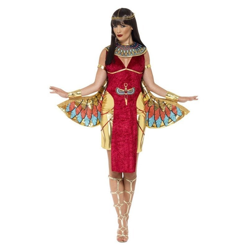 Egyptian Goddess Costume with Dress, Wings, Collar & Headpiece Egyptian Goddess Costume with Dress, Wings, Collar & Headpiece