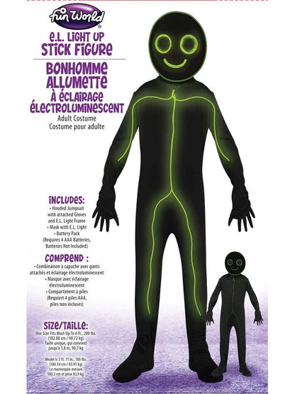 E.L. Lu Stick Figure, Adult - Jokers Costume Mega Store