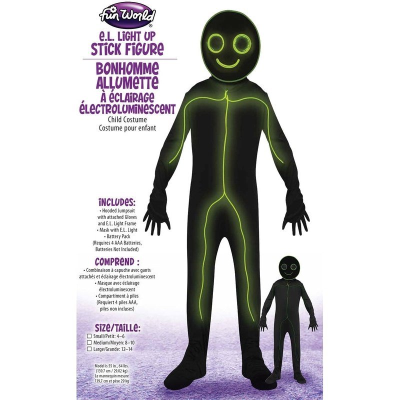 E.L. Lu Stick Figure, Child - Jokers Costume Mega Store