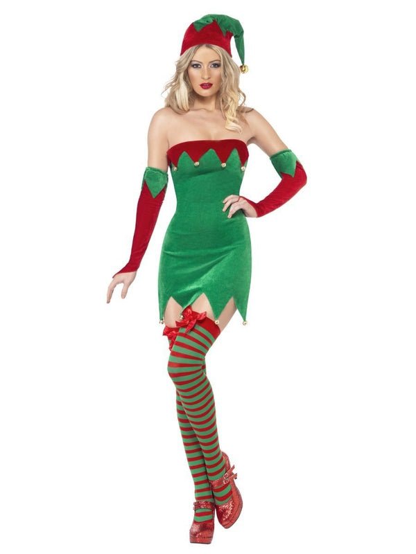 Elf Costume, with Dress, Hat and Gauntlets - Jokers Costume Mega Store