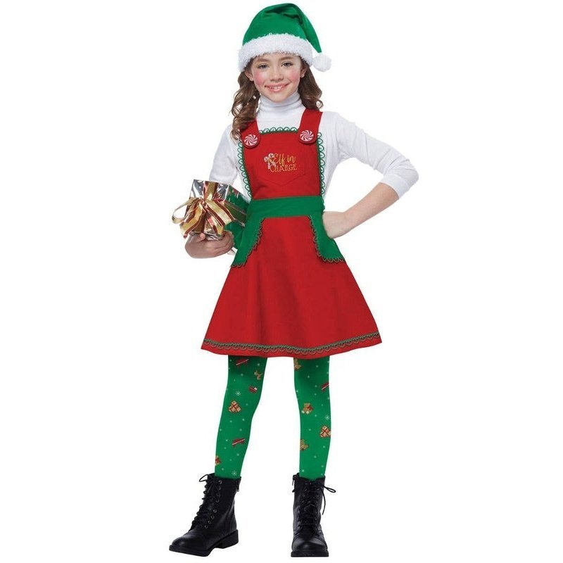 Elf In Charge Girl's Costume - Jokers Costume Mega Store