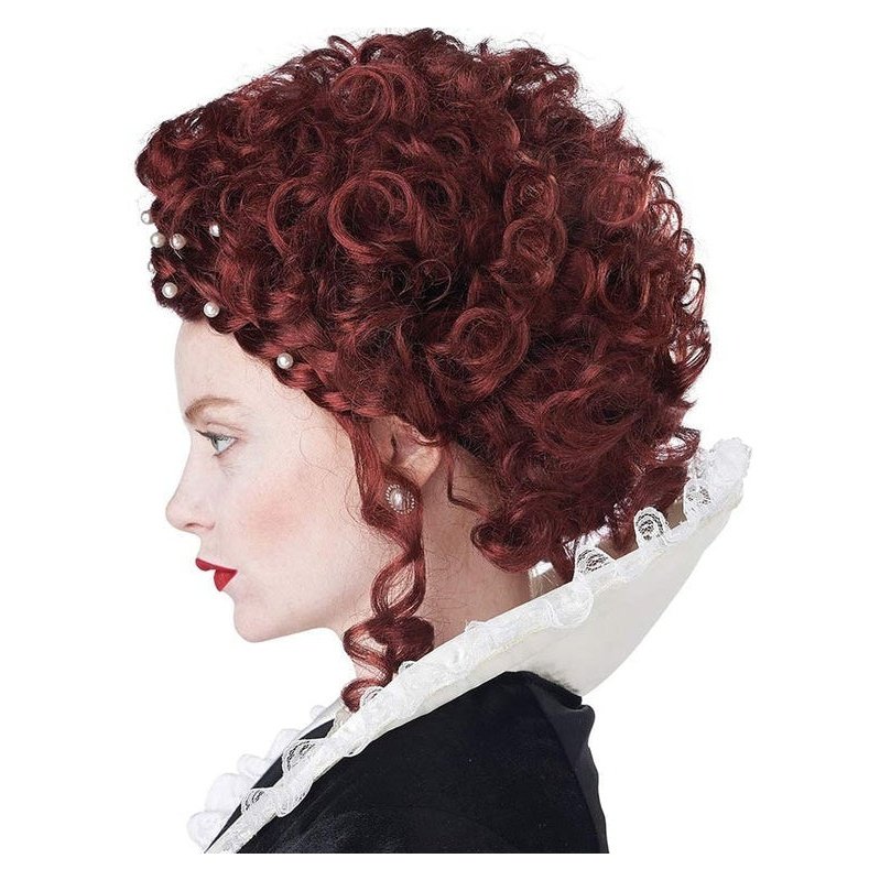 Elizabethan Lady Curly Red Wig - Jokers Costume Mega Store