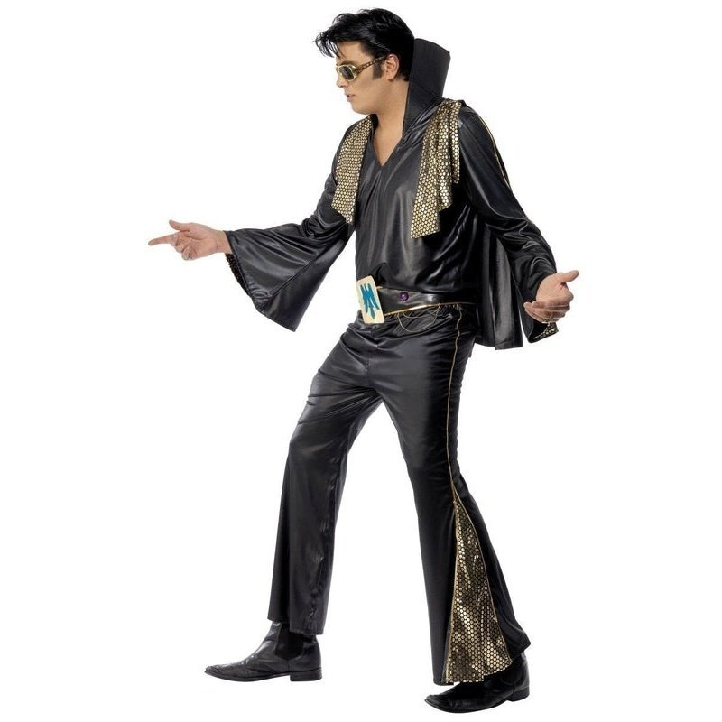 Elvis Costume Black & Gold - Jokers Costume Mega Store