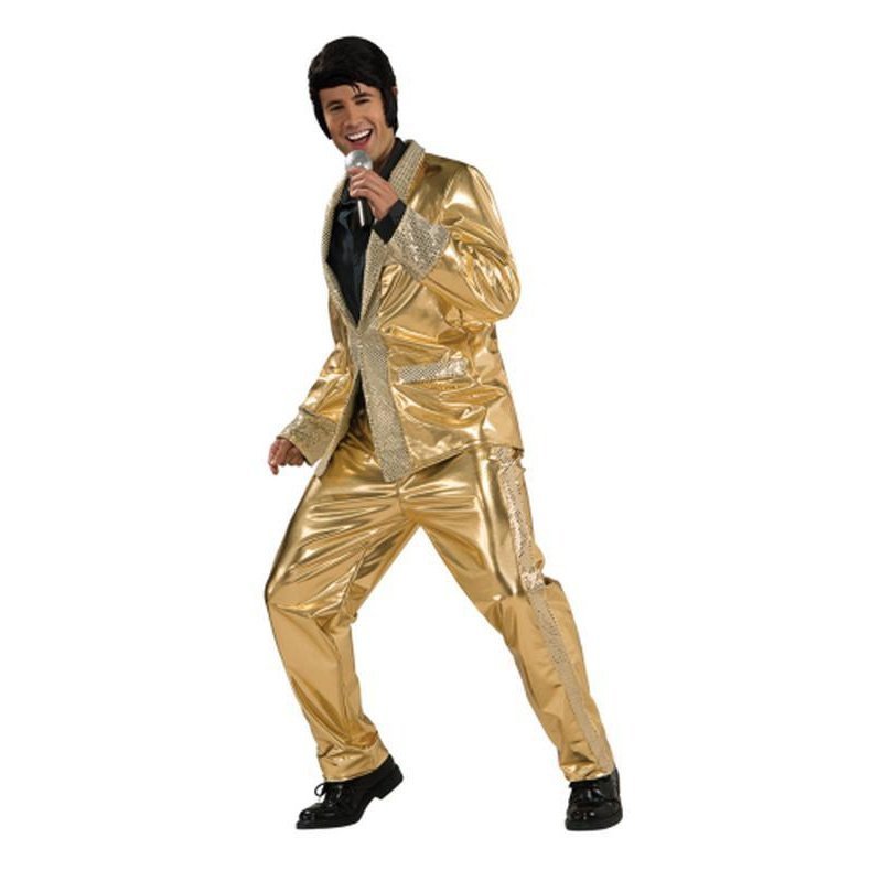 Elvis Gold Suit Collector's Edition Size L - Jokers Costume Mega Store
