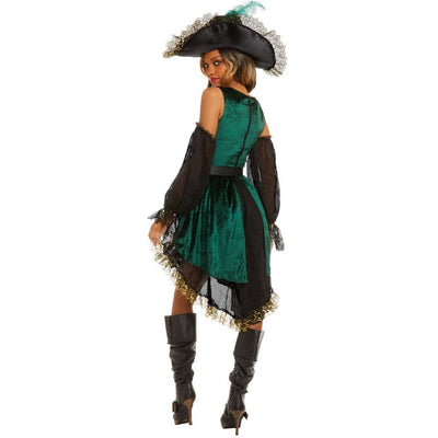 Emerald Pirate Womens Costume - Jokers Costume Mega Store