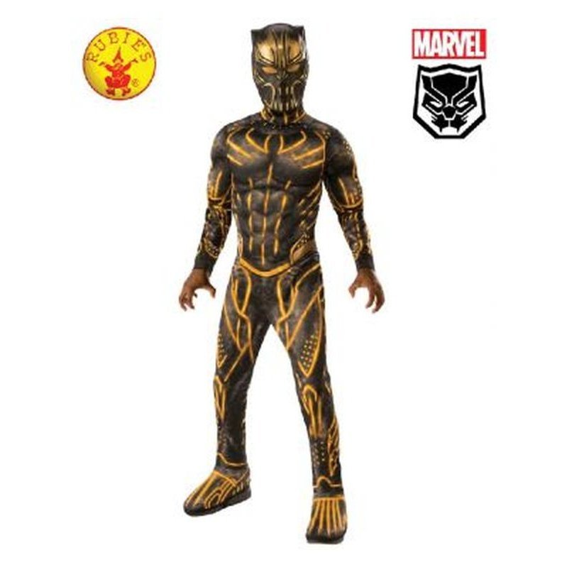 Eric Killmonger Battle Deluxe Costume, Child Size Medium - Jokers Costume Mega Store