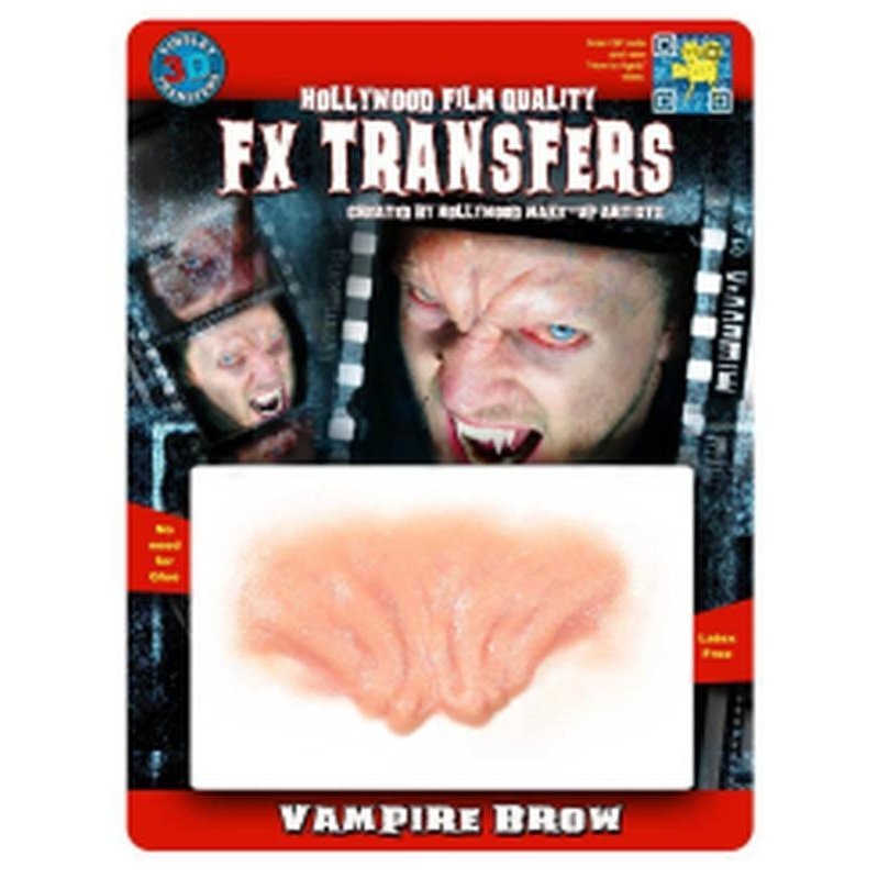 Evil Brow 3D FX Transfer - Medium - Jokers Costume Mega Store