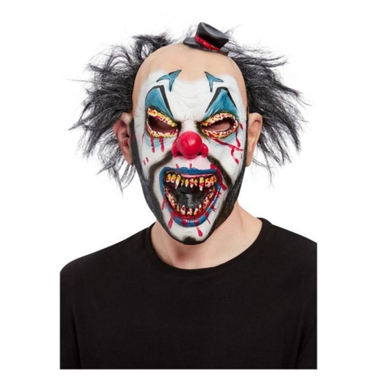 Evil Clown Overhead Mask, Latex - Jokers Costume Mega Store