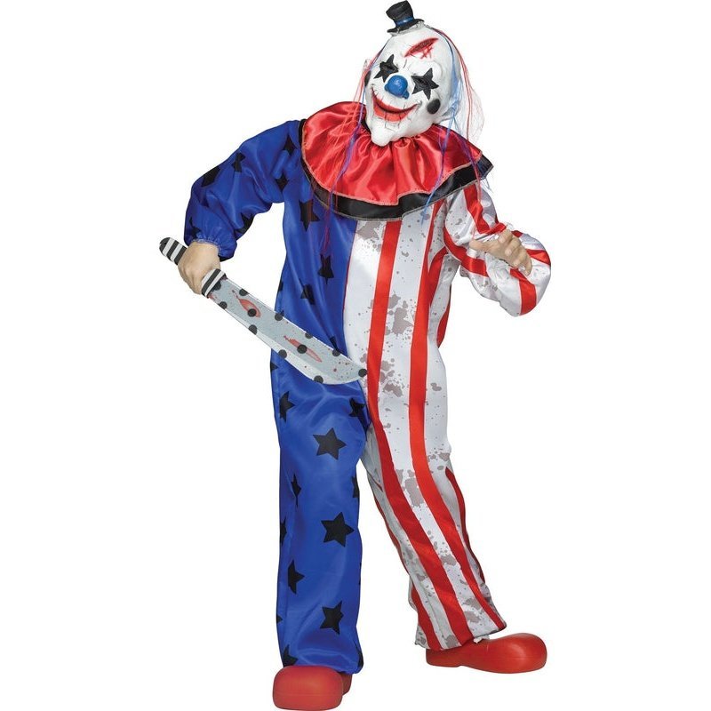 Evil Clown Red And Blue Child - Jokers Costume Mega Store