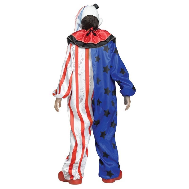 Evil Clown Red And Blue Child - Jokers Costume Mega Store