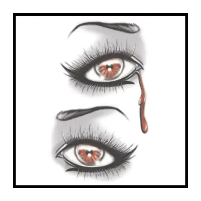 Evil Eye Goth Temporary Tattoos - Jokers Costume Mega Store