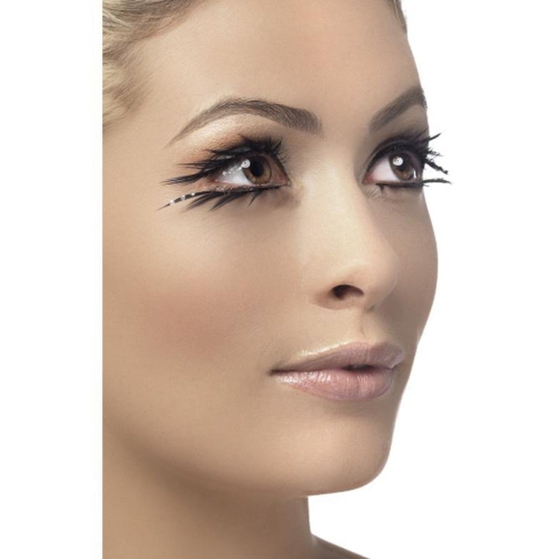 Eyelashes Black, Top And Bottom Set - Jokers Costume Mega Store