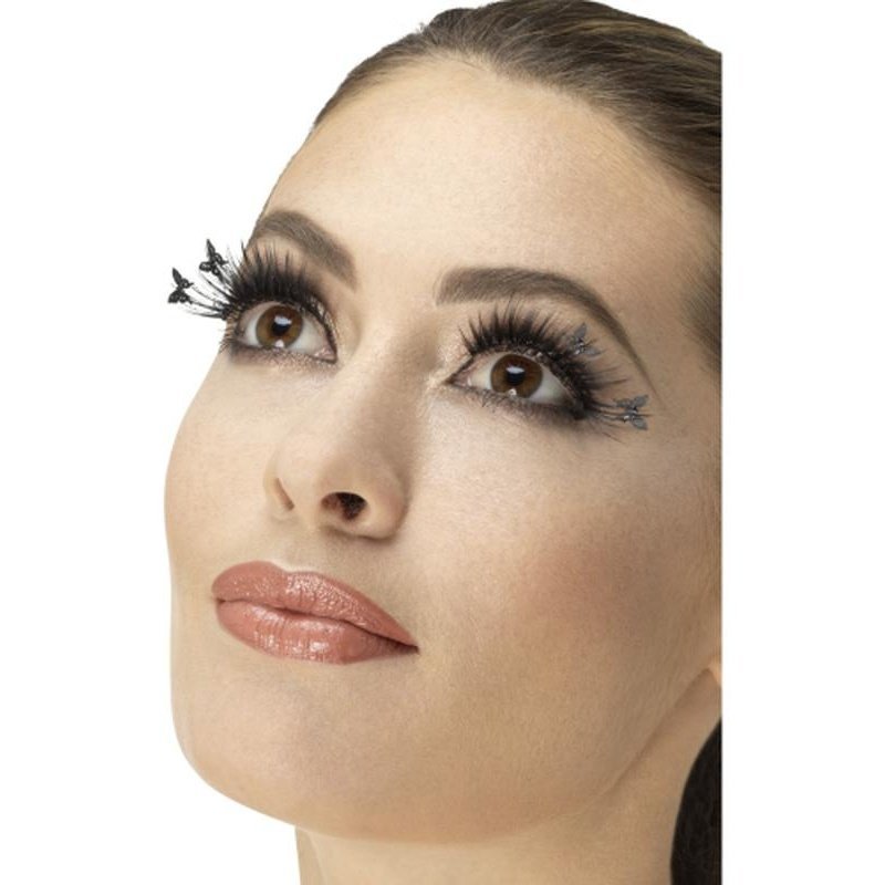 Eyelashes, Winged Butterfly, Black - Jokers Costume Mega Store
