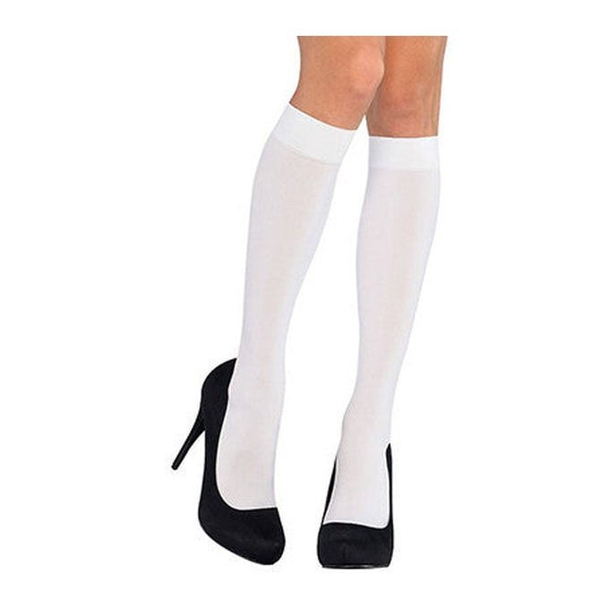 Fairytale Knee Highs White Stockings - Jokers Costume Mega Store