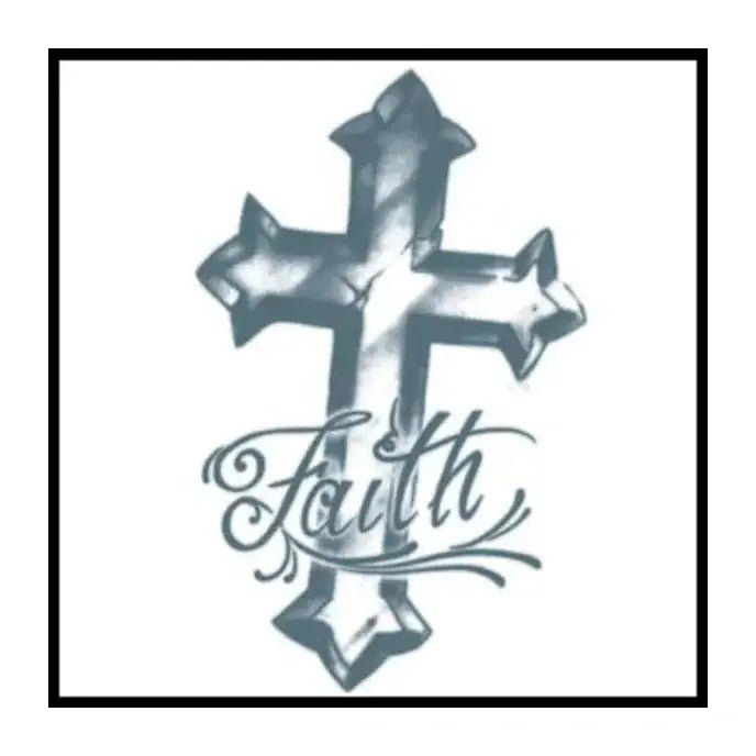 Faith Cross Prison Temporary Tattoos - Jokers Costume Mega Store