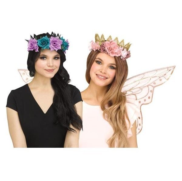 Fantasy Fairy Floral Crown 2 Styles - Jokers Costume Mega Store