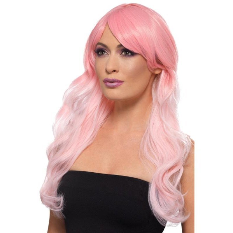 Fashion Ombre Wig, Wavy, Long, Pink - Jokers Costume Mega Store