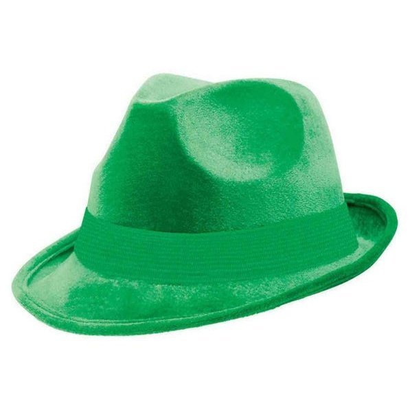 Fedora Velour Hat Green - Jokers Costume Mega Store