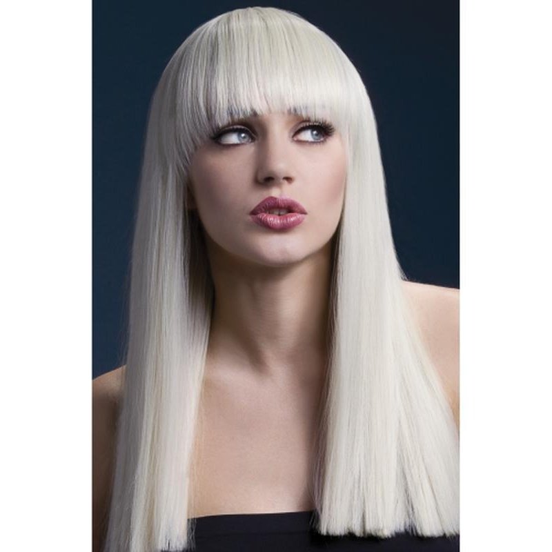 Fever Alexia Wig - Blonde, Long Blunt Cut with Fringe - Jokers Costume Mega Store