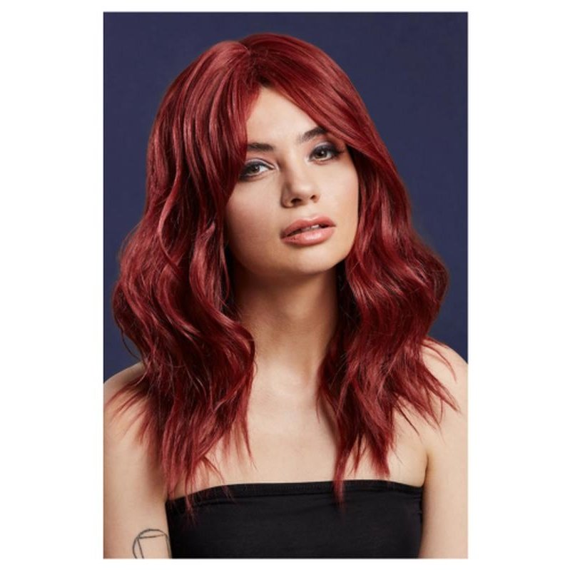 Fever Ashley Wig, Two Toned Blend, Ruby Red - Jokers Costume Mega Store