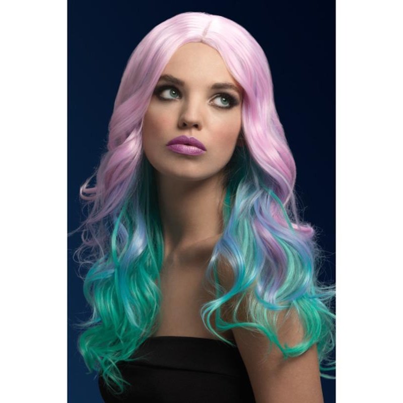 Fever Khloe Wig - Pastel Ombre, Long Wave with Centre Parting - Jokers Costume Mega Store
