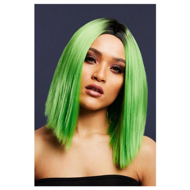 Fever Kylie Wig, Two Toned Blend, Lime Green - Jokers Costume Mega Store