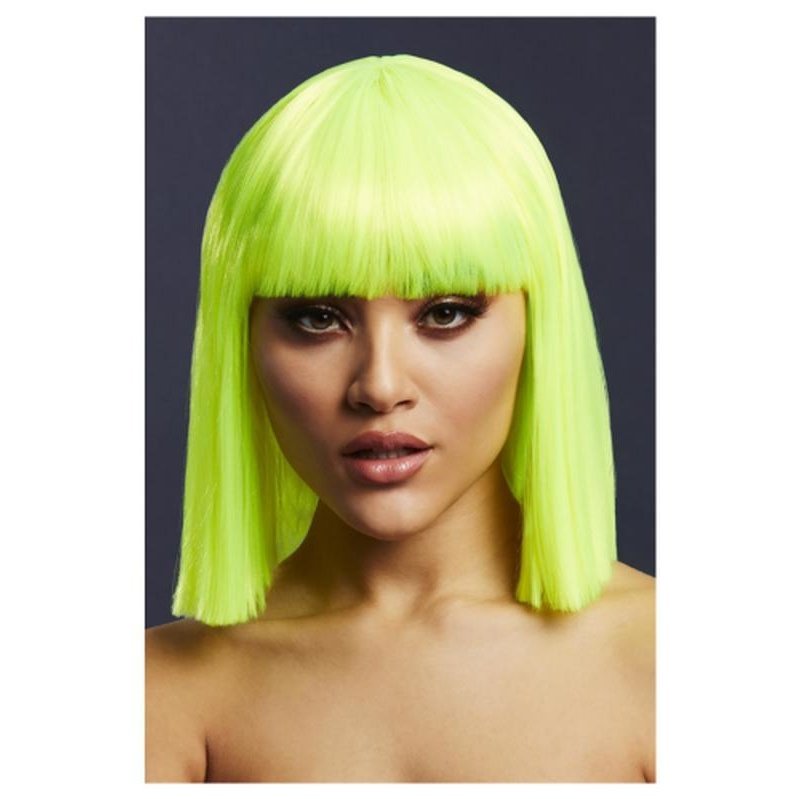 Fever Lola Wig, Neon Lime - Jokers Costume Mega Store