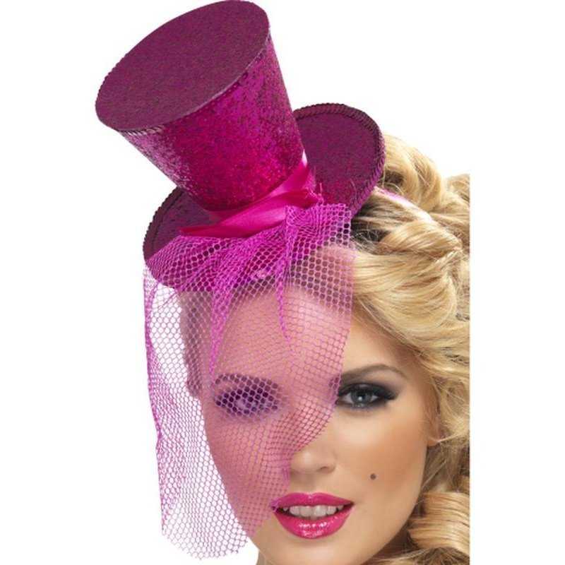 Fever Mini Top Hat on Headband - Hot Pink - Jokers Costume Mega Store
