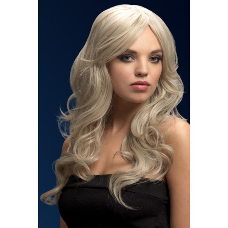 Fever Nicole Wig - Silver Blonde, Soft Wave with Side Parting - Jokers Costume Mega Store