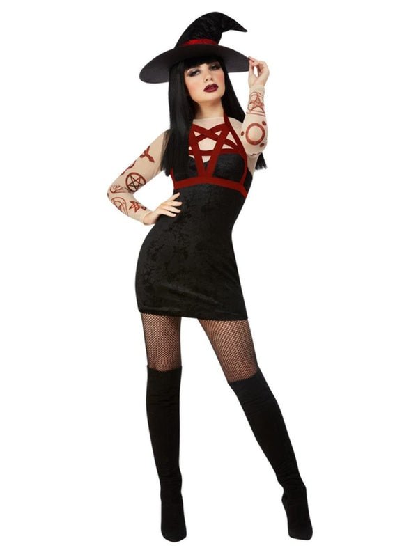 Fever Satanic Witch Costume, Black - Jokers Costume Mega Store