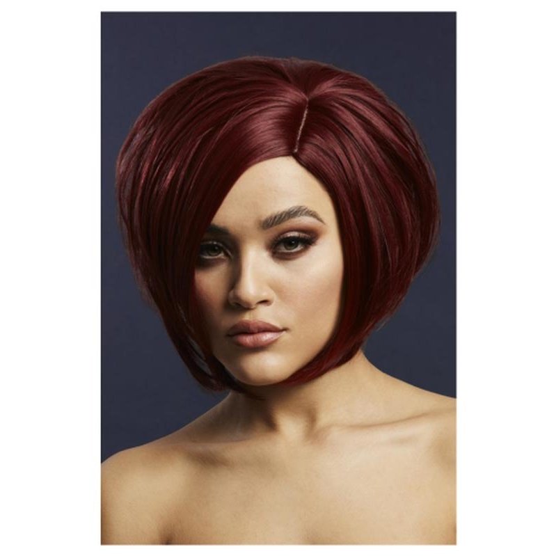 Fever Savanna Wig, True Blend, Deep Red - Jokers Costume Mega Store