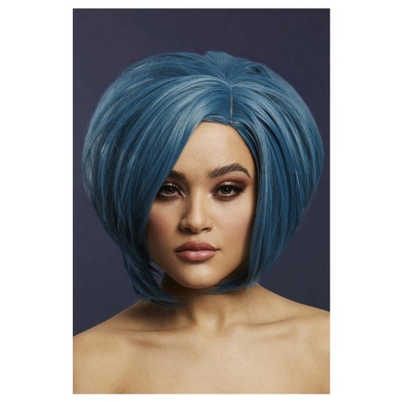 Fever Savanna Wig, True Blend, Petrol Blue - Jokers Costume Mega Store