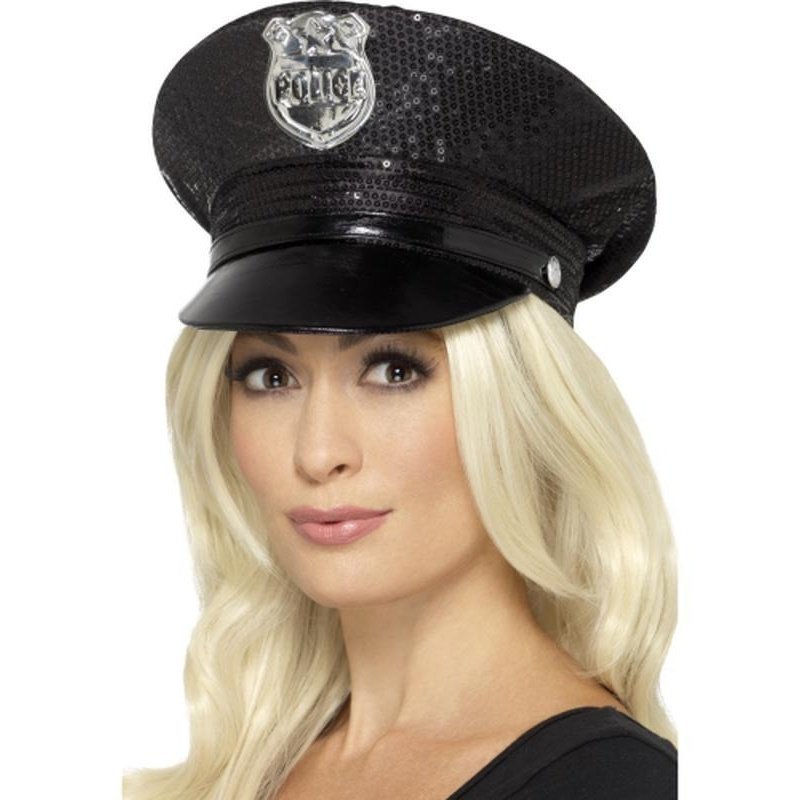 Fever Sequin Police Hat - Jokers Costume Mega Store