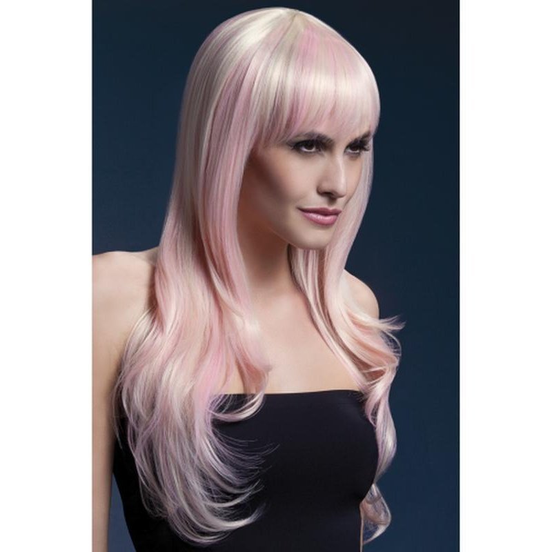 Fever Sienna Wig - Blonde Candy, Long Feathered with Fringe - Jokers Costume Mega Store