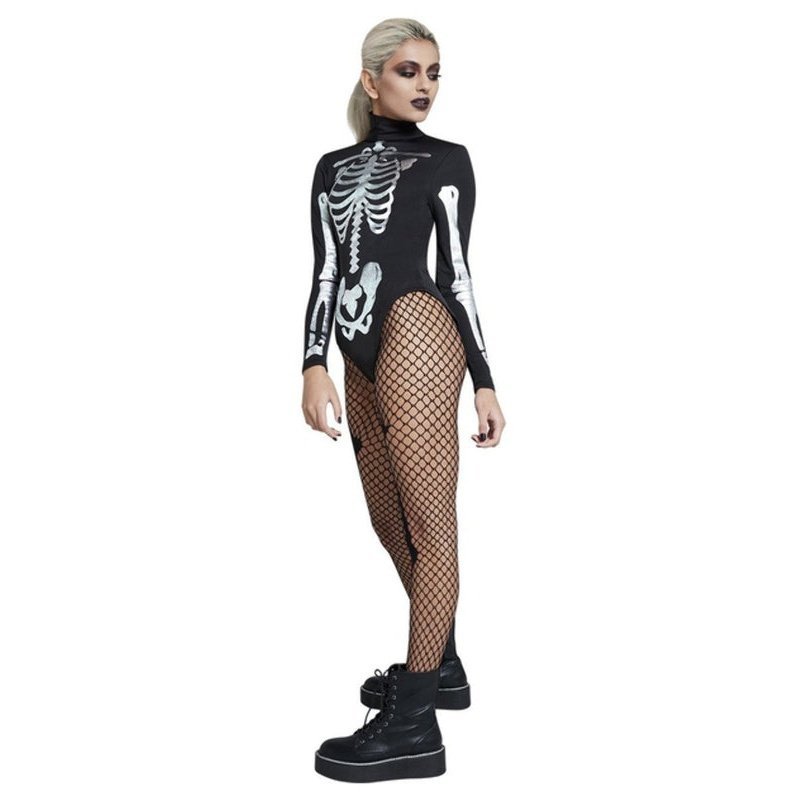 Fever Skeleton Costume, Black & White - Jokers Costume Mega Store