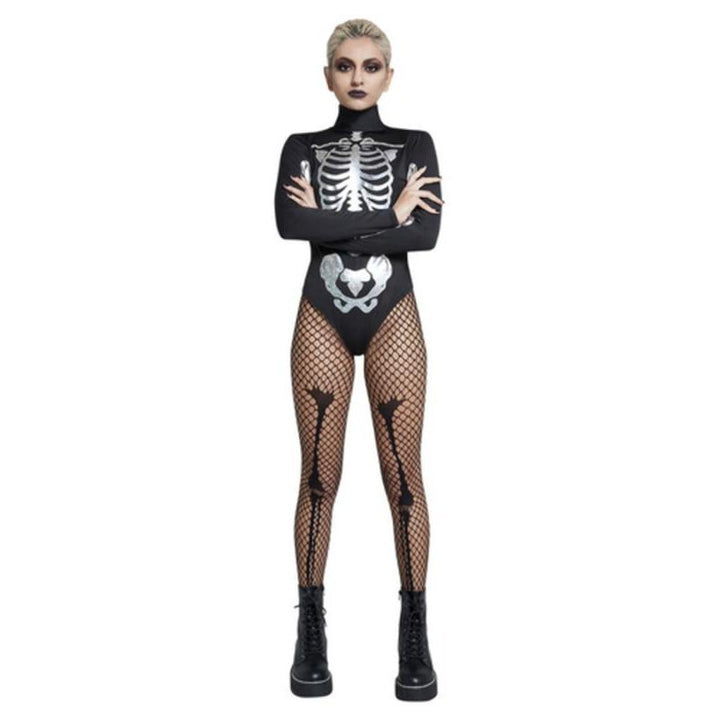 Fever Skeleton Costume, Black & White - Jokers Costume Mega Store