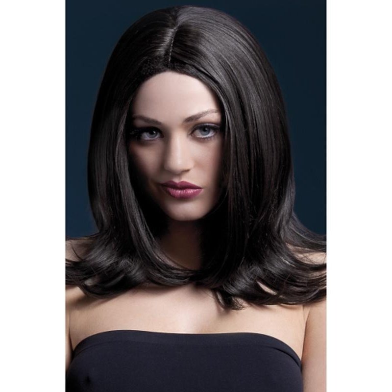 Fever Sophia Wig - Brown, Long Layered with Centre Parting - Jokers Costume Mega Store