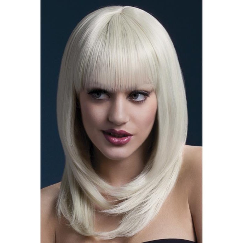 Fever Tanja Wig - Blonde, Feathered Cut with Fringe - Jokers Costume Mega Store