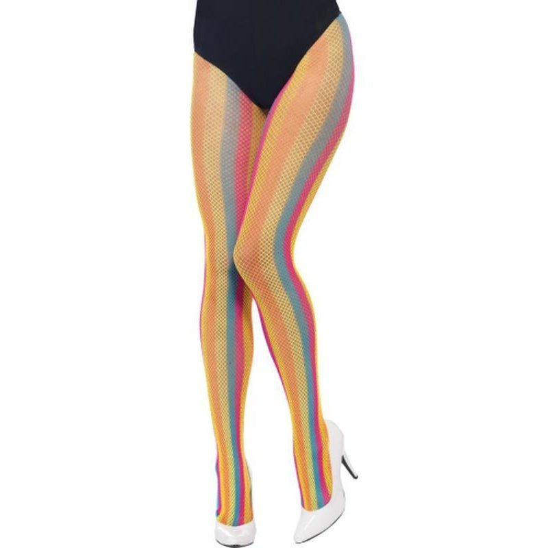 Fishnet Tights - Neon Striped - Jokers Costume Mega Store
