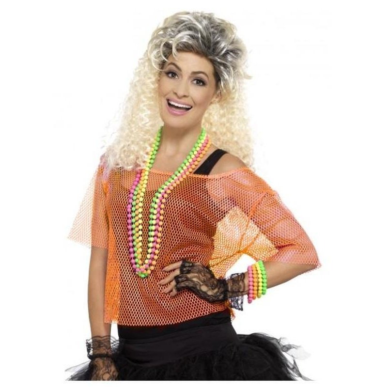 Fishnet Top, Neon Orange - Jokers Costume Mega Store