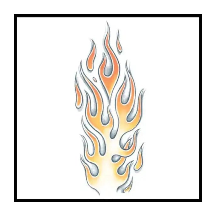 Flames Extra Large Temporary Tattoos - Jokers Costume Mega Store