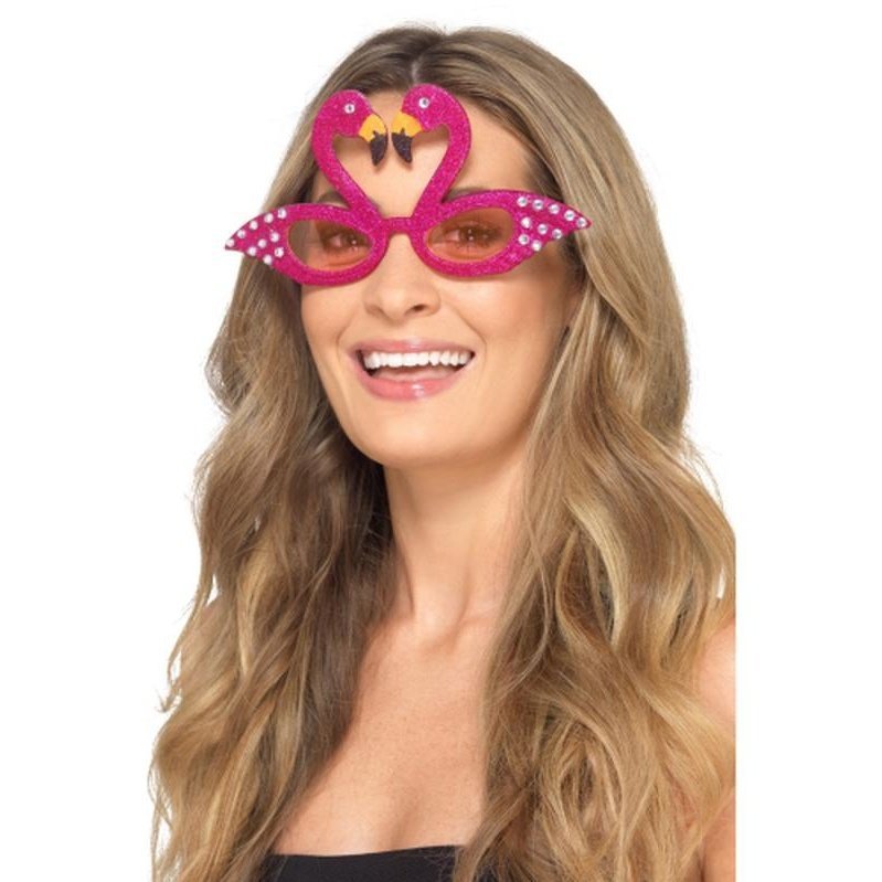 Flamingo Sparkle Glasses - Jokers Costume Mega Store