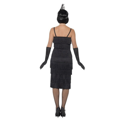 Flapper Costume - Black, with Long Dress - Jokers Costume Mega Store